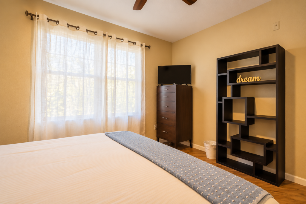 Cozy Bedroom with Dream Shelving