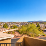 Sunlit Desert Suburban Rooftop View