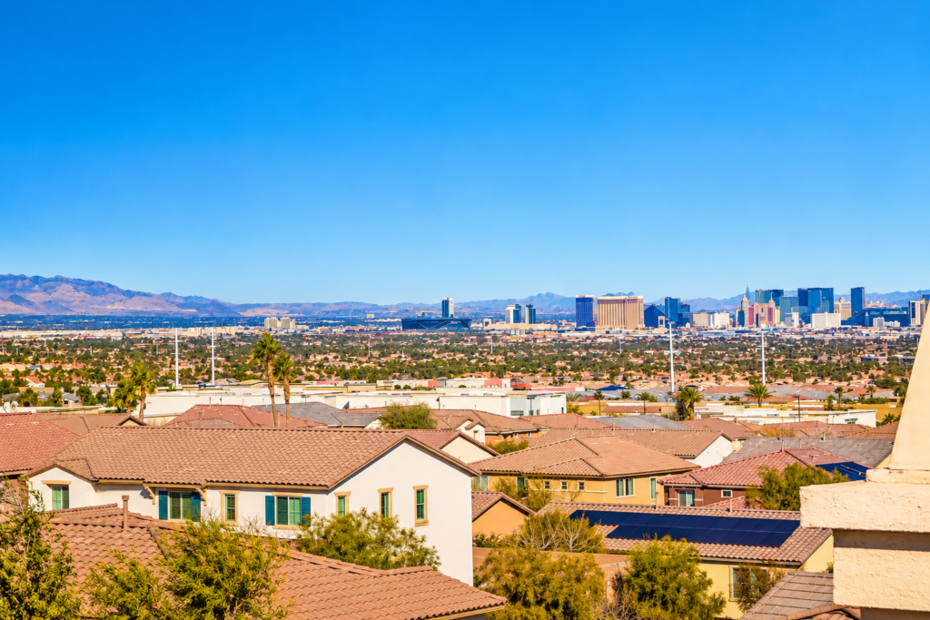 Sunlit Las Vegas Valley Panorama