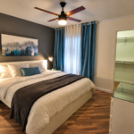 Bright Modern Bedroom Interior- Spectrum 140 Henderson NV