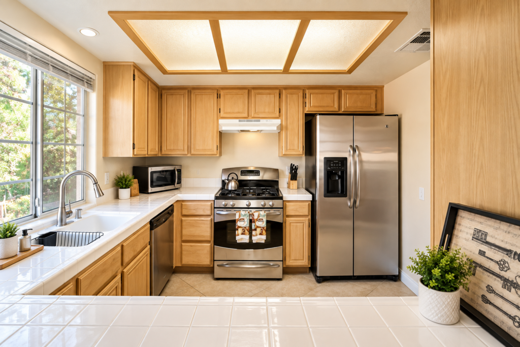 Bright Modern Maple Kitchen Interior- Hillpoints Green Valley Henderson NV