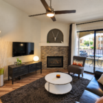 Cozy Modern Living Room with Balcony Views- Spectrum 140 Henderson NV