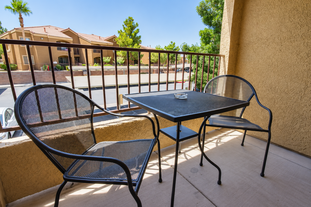 Sunlit Balcony Retreat with Patio Furniture- Spectrum 140 Henderson NV