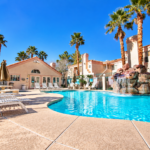 Sunlit Mediterranean Resort Pool Courtyard- Hillpoints Green Valley Henderson NV