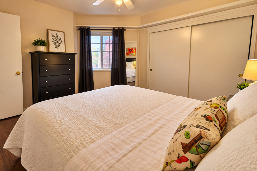 Warmly Staged Modern Bedroom- Hillpoints Green Valley Henderson NV