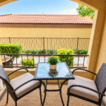 Cozy Stucco Balcony Retreat
