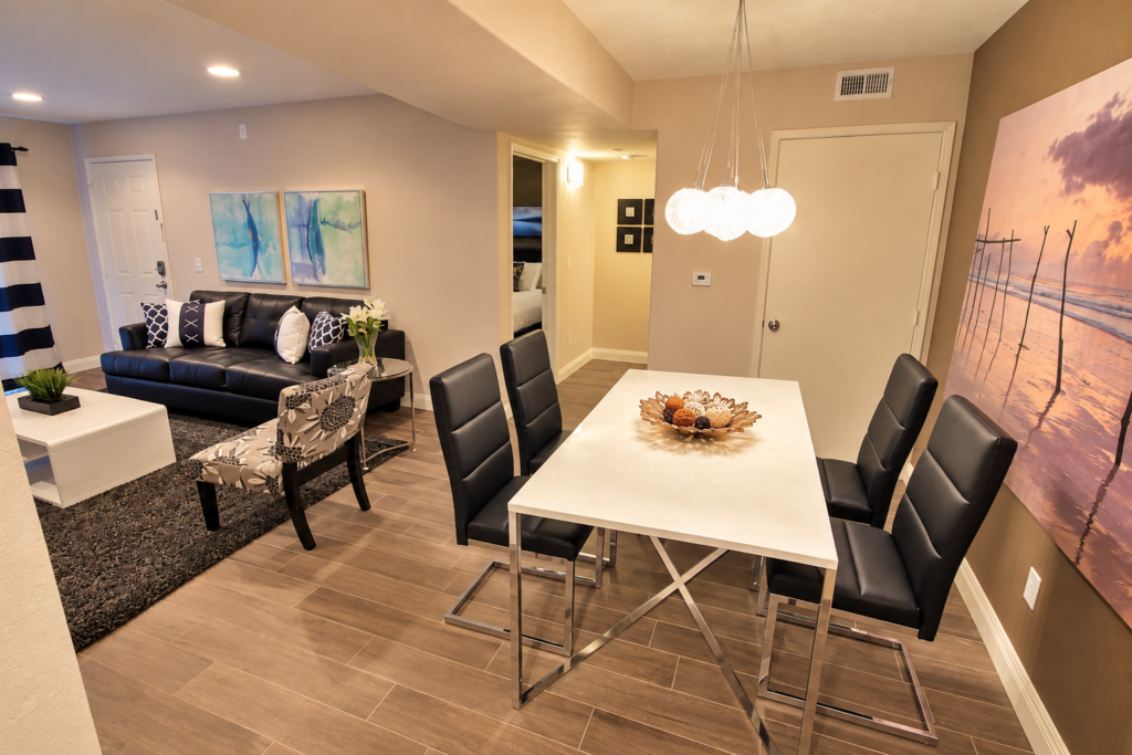 Warm Contemporary Open-Plan Living Space