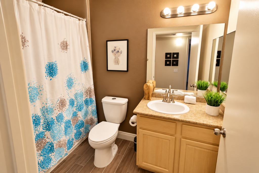 Warm Modern Bathroom Retreat (1)