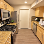 Warm Modern Galley Kitchen