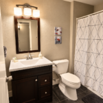 Warm Modern Bathroom Interior