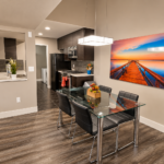 Warm Modern Dining and Kitchen Interior
