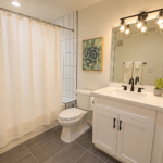 Warm Modern Bathroom Interior