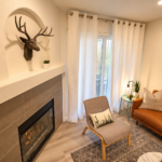 Warm Modern Living Room with Fireplace