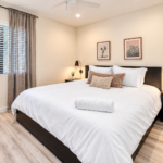 Minimalist Bedroom with Warm Accents