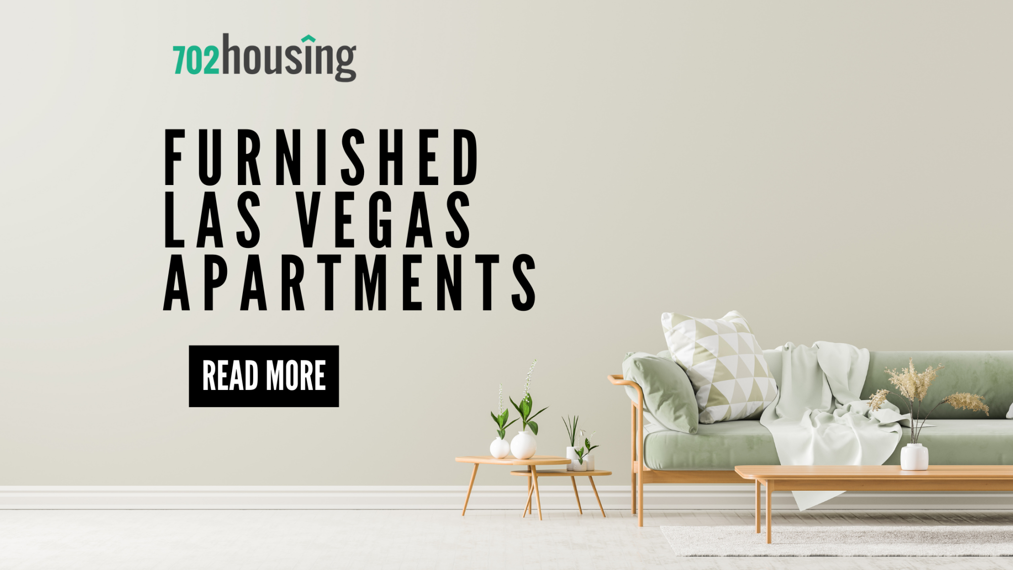 Modern living room with stylish furniture, promoting furnished Las Vegas apartments – Read More.